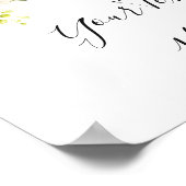 Eukalyptus White Roses Blumenschildkröte Poster (Ecke)