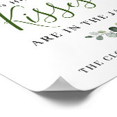 Eukalyptus White Roses Blumenschildkröte Poster (Ecke)