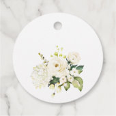 Eukalyptus White Roses Brautparty Geschenkanhänger (Rückseite)