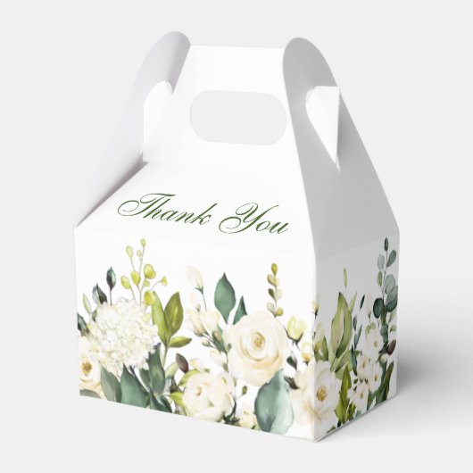Eukalyptus White Roses Brautparty Geschenkschachtel (Vorderseite)