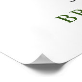 Eukalyptus White Roses BRAUTPARTY Poster (Ecke)