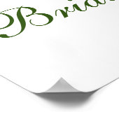 Eukalyptus White Roses Brautparty Poster (Ecke)