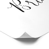 Eukalyptus White Roses BRAUTPARTY Poster (Ecke)