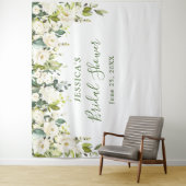 Eukalyptus White Roses Brautparty Wandteppich (Beispiel)