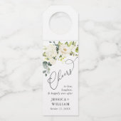 Eukalyptus White Roses Flaschenanhänger (Rückseite)