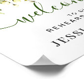 Eukalyptus White Roses PROBE DINNER Po Poster (Ecke)