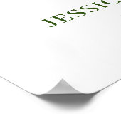 Eukalyptus White Roses Probe Dinner Poster (Ecke)