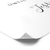 Eukalyptus White Roses Unplugged Wedding Zeremonie Poster (Ecke)