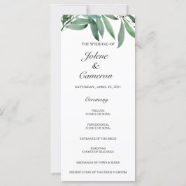 Eukalyptus White Wedding Program