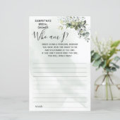 Eukalyptus Who is I Brautparty (Stehend Vorderseite)