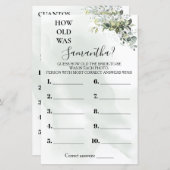 Eukalyptus Wie alt war sie duschend zweisprachiges (Vorne/Hinten)