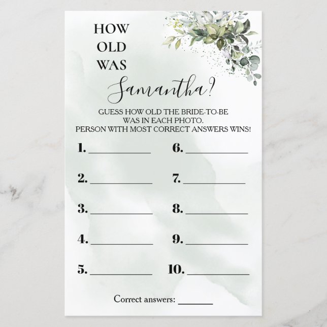 Eukalyptus Wie alt war sie duschend zweisprachiges (Vorderseite)