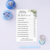 Eukalyptus Wie gut kennen Sie die Bride-Game-Karte Flyer (Einzeln)