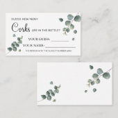 Eukalyptus Wie viele Brautparty-Karten-Spiel Corks Platzkarte (Vorne/Hinten)