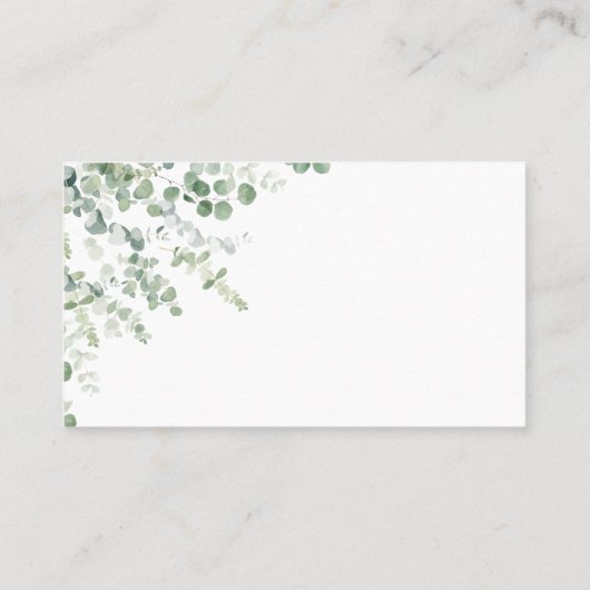 Eukalyptus Wie viele Kisses Showspielkarte Platzkarte (Rückseite)