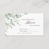 Eukalyptus Wie viele Kisses Showspielkarte Platzkarte (Vorderseite)