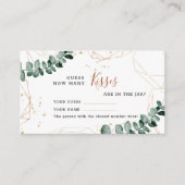 Eukalyptus | Wie viele Kisses Wedding Game Karten (Vorderseite)