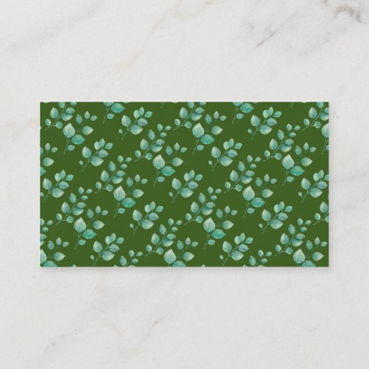 Eukalyptus Wie viele Küsse für Mrs. ShowerGame-Kar Platzkarte (Rückseite)