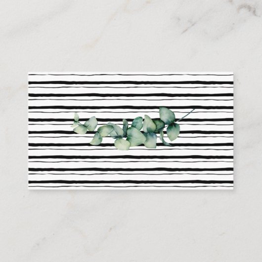 Eukalyptus Wine Raffle Ticket-Karte Brautparty Platzkarte (Rückseite)