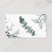 Eukalyptus Wine Raffle Wedding Brautparty Card Platzkarte (Rückseite)