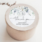 Eukalyptus-Winter-Brautparty Runder Aufkleber