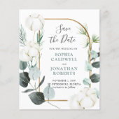 Eukalyptus Winter Wedding Save the Date (Vorderseite)
