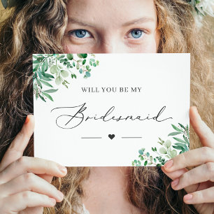 Eukalyptus wirst du meine Bridesmaid-Karte sein Postkarte