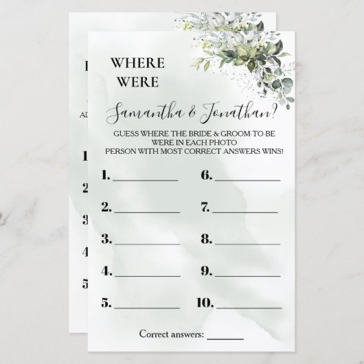 Eukalyptus Wo waren sie duschen zweisprachiges Spi (Vorne/Hinten)