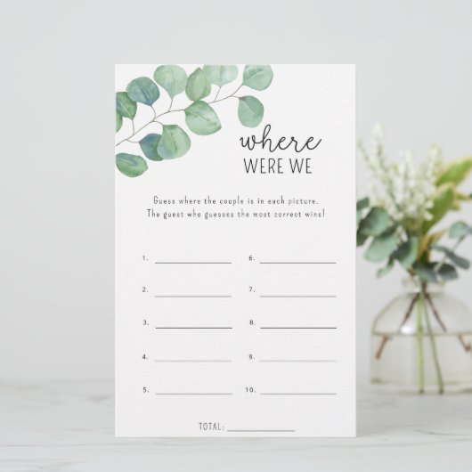 Eukalyptus - Wo waren wir Brautparty (Stehend Vorderseite)