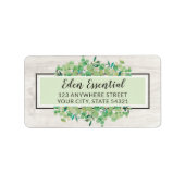 Eukalyptus & Wood-Adresse Adressaufkleber (Vorne)