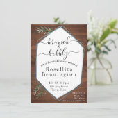 Eukalyptus Wood Brunch und Bubbly Brautparty Einladung (Stehend Vorderseite)