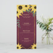 Eukalyptus Wood Watercolor Floral Menükarte (Stehend Vorderseite)