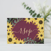 Eukalyptus Wood Watercolor Floral RSVP Karte (Stehend Vorderseite)