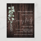 Eukalyptus Wood Wedding Abend Party Invit (Vorderseite)
