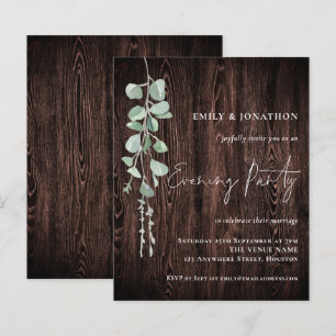 Eukalyptus Wood Wedding Abend Party Invit