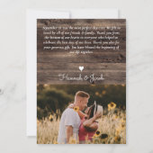 Eukalyptus Wood Wedding Dankeskarte (Rückseite)