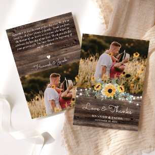Eukalyptus Wood Wedding Dankeskarte
