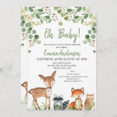 Eukalyptus Woodland Baby Shower Einladung (Vorne/Hinten)