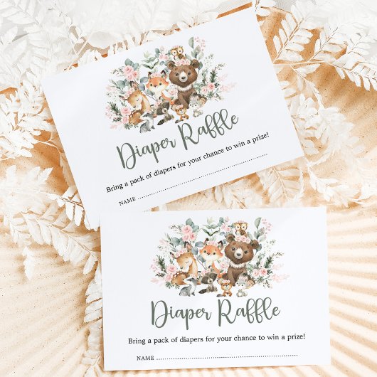 Eukalyptus Woodland Diaper Raffel Begleitkarte