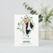 Eukalyptus Woodland Greenerie Vielen Dank Postkarte (Stehend Vorderseite)