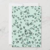Eukalyptus Woodland Tiere Grüne 1. Geburtstag Einladung (Rückseite)