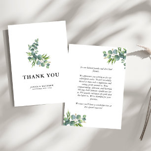 Eukalyptus Woodland Wedding Dankeskarte