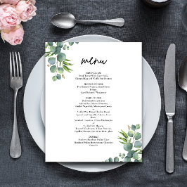 Eukalyptus Woodland Wedding Menu