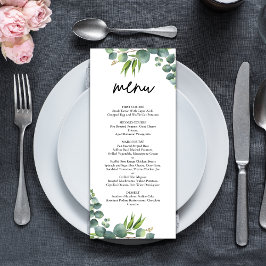 Eukalyptus Woodland Wedding Menu Menükarte