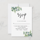 Eukalyptus Woodland Wedding RSVP Karte (Vorderseite)