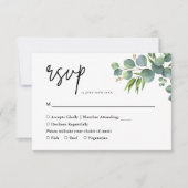 Eukalyptus Woodland Wedding RSVP Karte (Vorderseite)