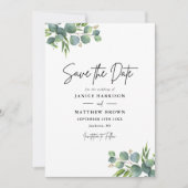 Eukalyptus Woodland Wedding Save The Date (Vorderseite)