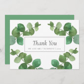 Eukalyptus Woodland Wedding Vielen Dank Dankeskarte (Vorne/Hinten)