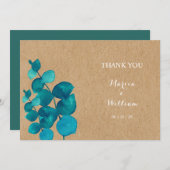 Eukalyptus Woodland Wedding Vielen Dank Dankeskarte (Vorne/Hinten)