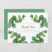 Eukalyptus Woodland Wedding Vielen Dank Postkarte (Vorne/Hinten)